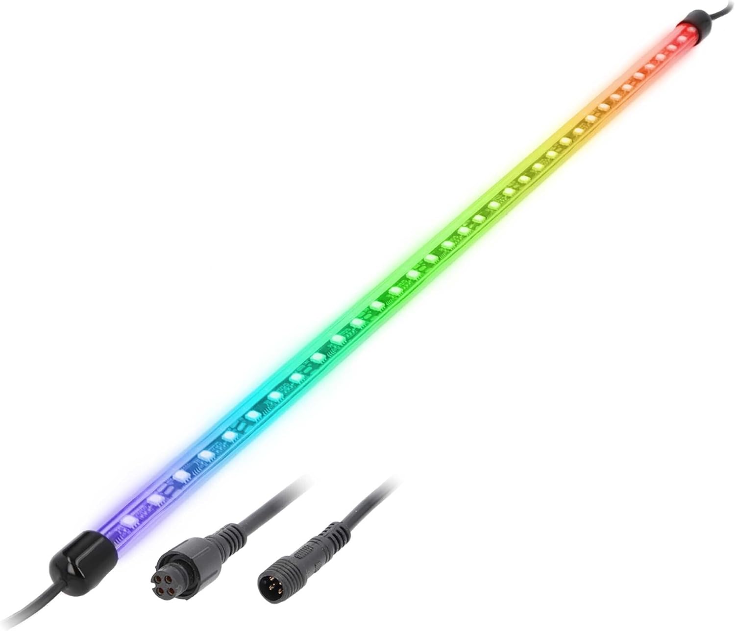 Heise by Metra 28 Inch Chasing LED Tube for Vehicle Accent Lighting, IP67 Waterproof, Aluminum Alloy, RGB Color Changing