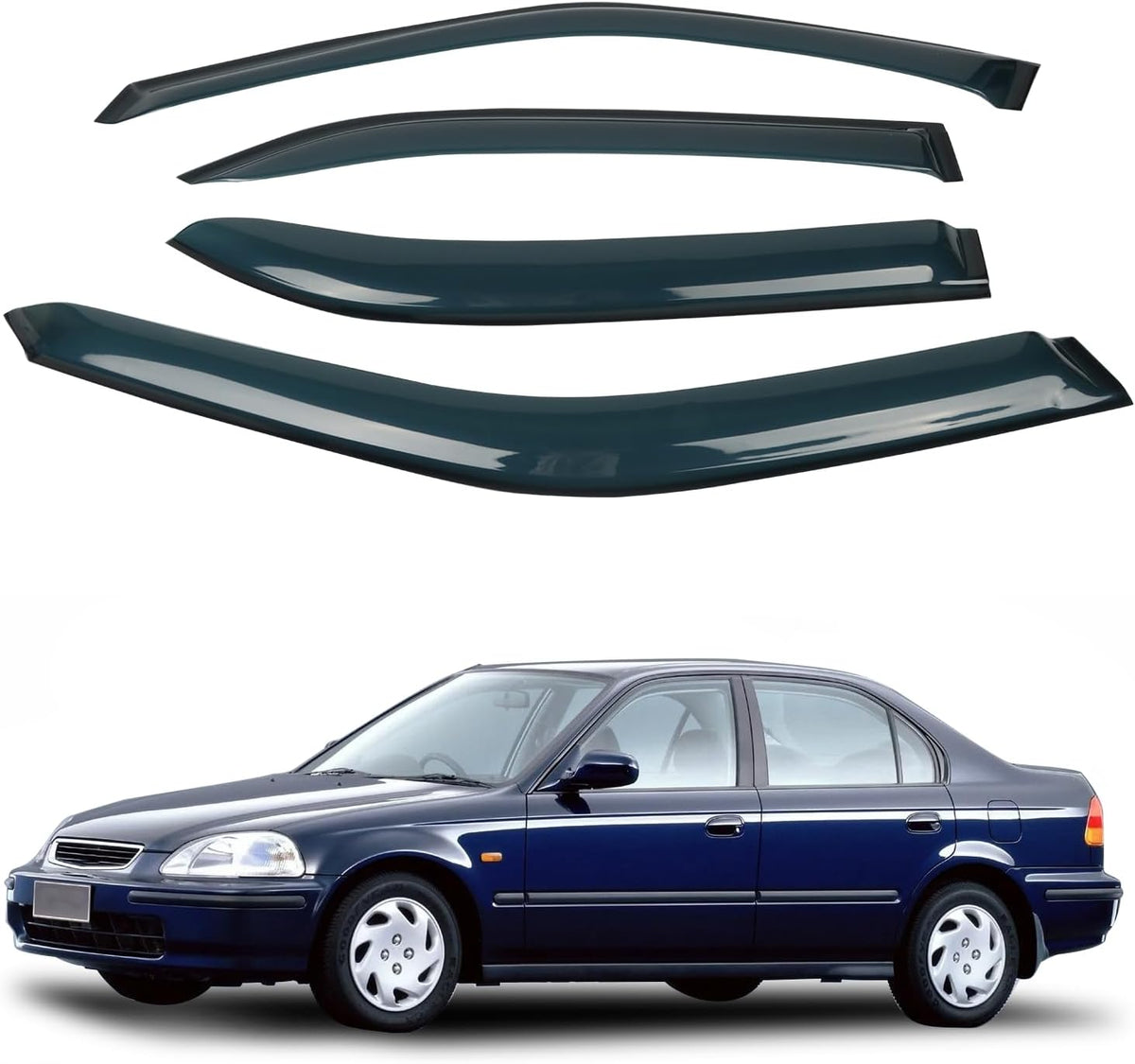 rain guards window visors wind deflector fits for, main product view