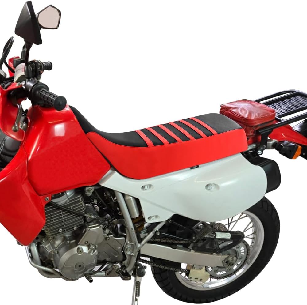 xitomer for XR650L Striped Grip Gripper Seat Cover Compatible with XR650L 1993-2024 Anti-Slip Motorcycle Dirt Bike Seat Cover Gripper Soft Stripe Seat Protection (Red)