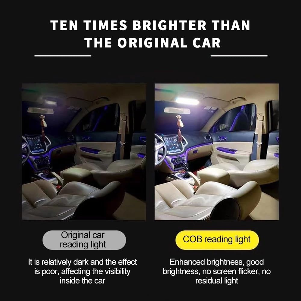 This 10-48V universal COB compartment lamp cab lamp is suitable for camper, truck, van, RV, trailer, boat, car, containerUltra-thin, ultra-bright, long service life, 108 COB chips