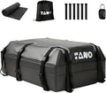 TANX Car Roof Bag - 21 Cubic Feet Rooftop Cargo Carrier, 100% Waterproof for All Cars with/Without Roof Rack, Includes Anti-Slip Mat, 12 Reinforced Straps, 6 Door Hooks, Luggage Lock & Storage Bag