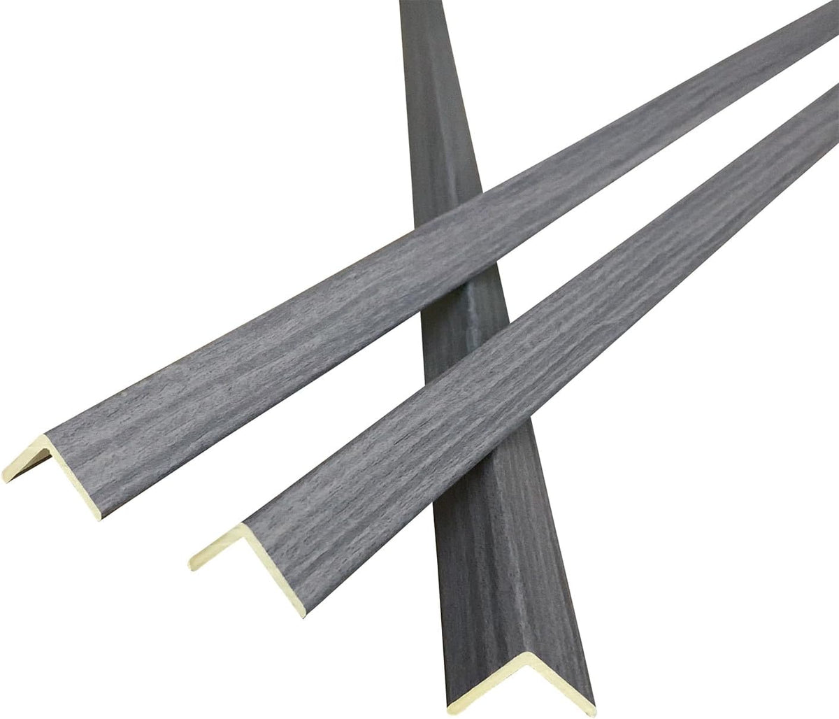Wall Corner Protector 6PCS 45" Corner Molding Trim Grey Wood Grain Corner Trim