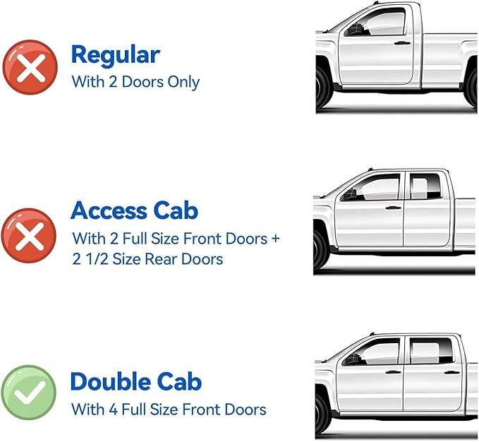 Window Visors Rain Guards for 2005-2015 Toyota Tacoma Double Cab, Out-Channel - Image 3