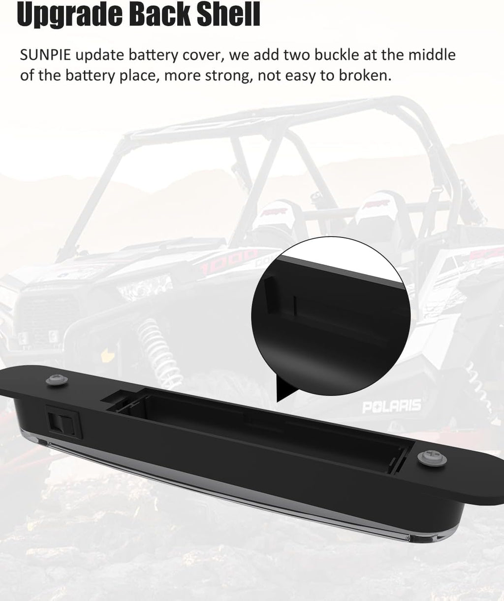 SUNPIE UTV Dome Light Battery Powered for ATV Boat Polaris Can am Pioneer/Talon Kawasaki Mule/Terxy Arctic Cat Golf Cart Off-Road SXS, 2 Pack Powersport Wireless SXS Interior LED Lights