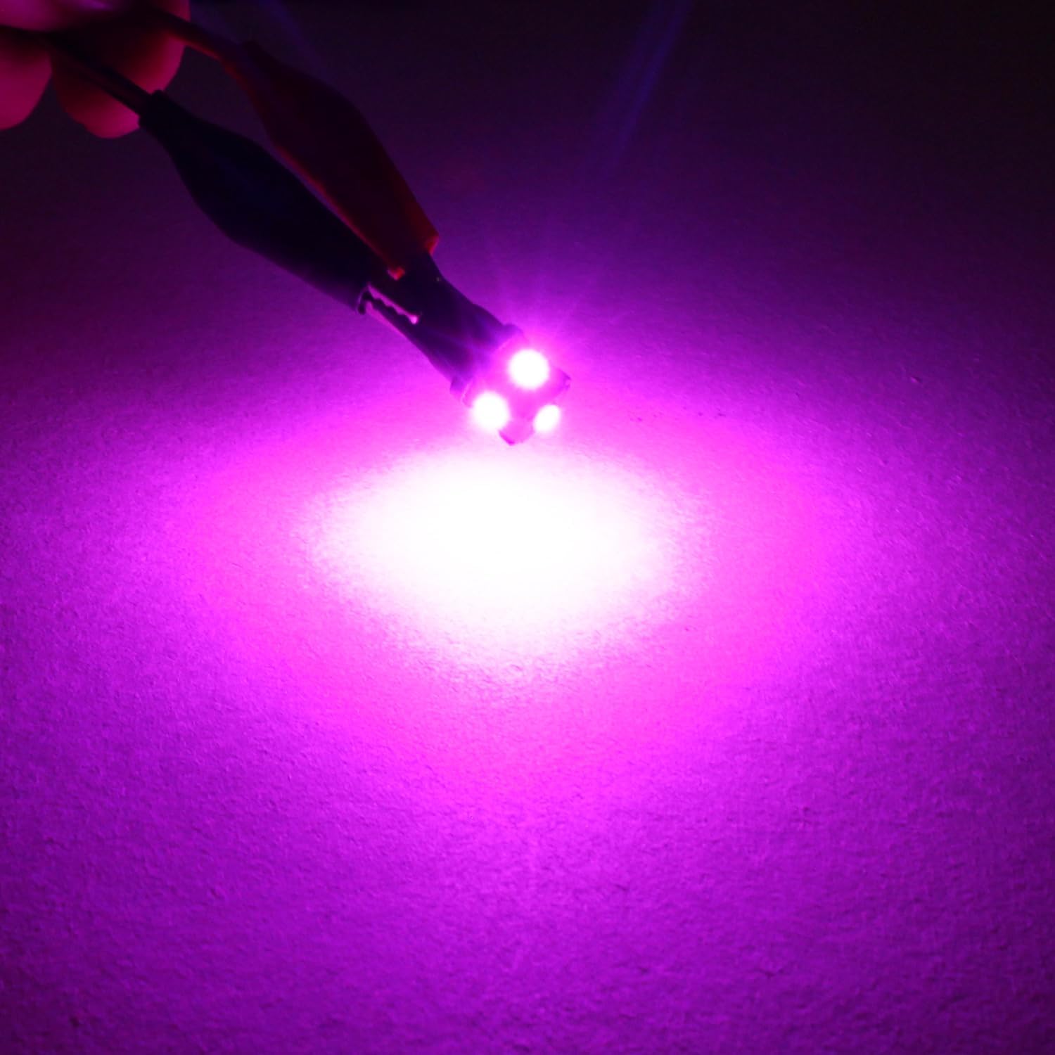 PHINLION 194 LED Light Bulb Purple 168 2825 W5W T10 Wedge 5-SMD 3030 Chipsets LED Replacement Bulbs for Car Interior Dome Map Door Courtesy Parking License Plate Lights, Pack of 10