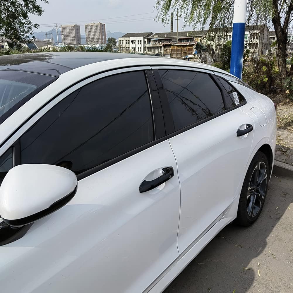 AOKIO ABS Glossy Black Exterior Door Handle Cover Trim for Kia K5 Accessories 2020 2021 2022 2023 2024 2025 with Smart Keyhole (Not for Optima 2015-2019)