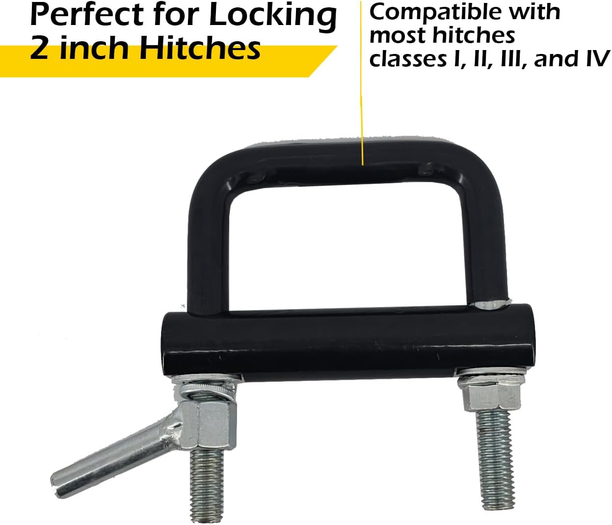 MaxxHaul 50831 Hitch Tightener Anti Rattle Stabilizer for 2" Hitches - with Wrench Nut - No Tool Installation Fast & Easy