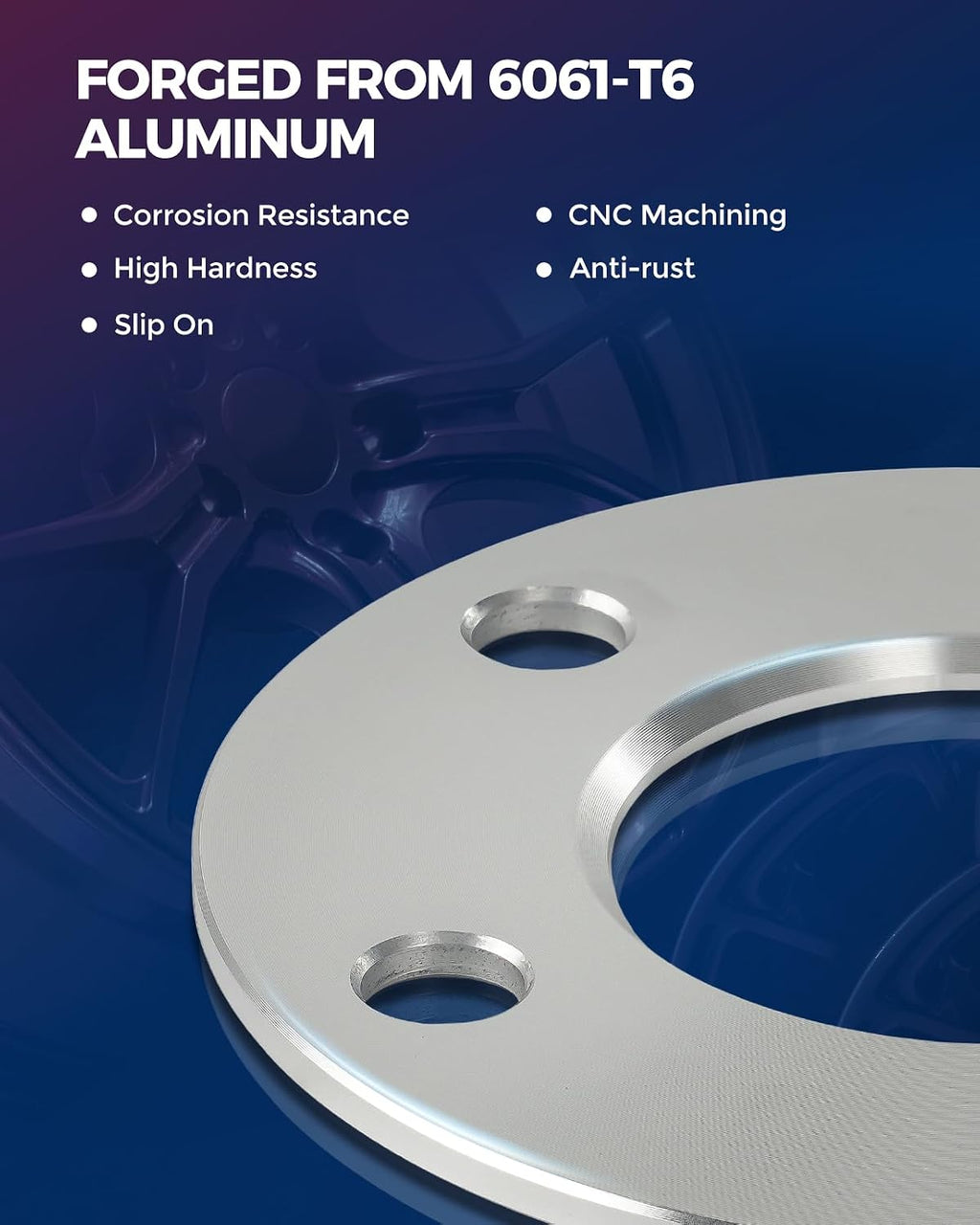 KAX 5x4.5 or 5x4.75 Wheel Spacers, Forged 1/2" Spacers with Hub Bore 78.1mm,2Pcs fit for 2017-2020 G80, 2017-2019 G90,Silver,Not Hubcentric
