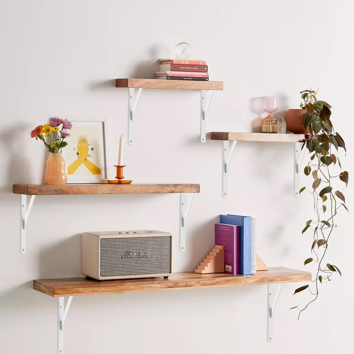 l18 x h 12" white heavy duty shelf showing dimensions