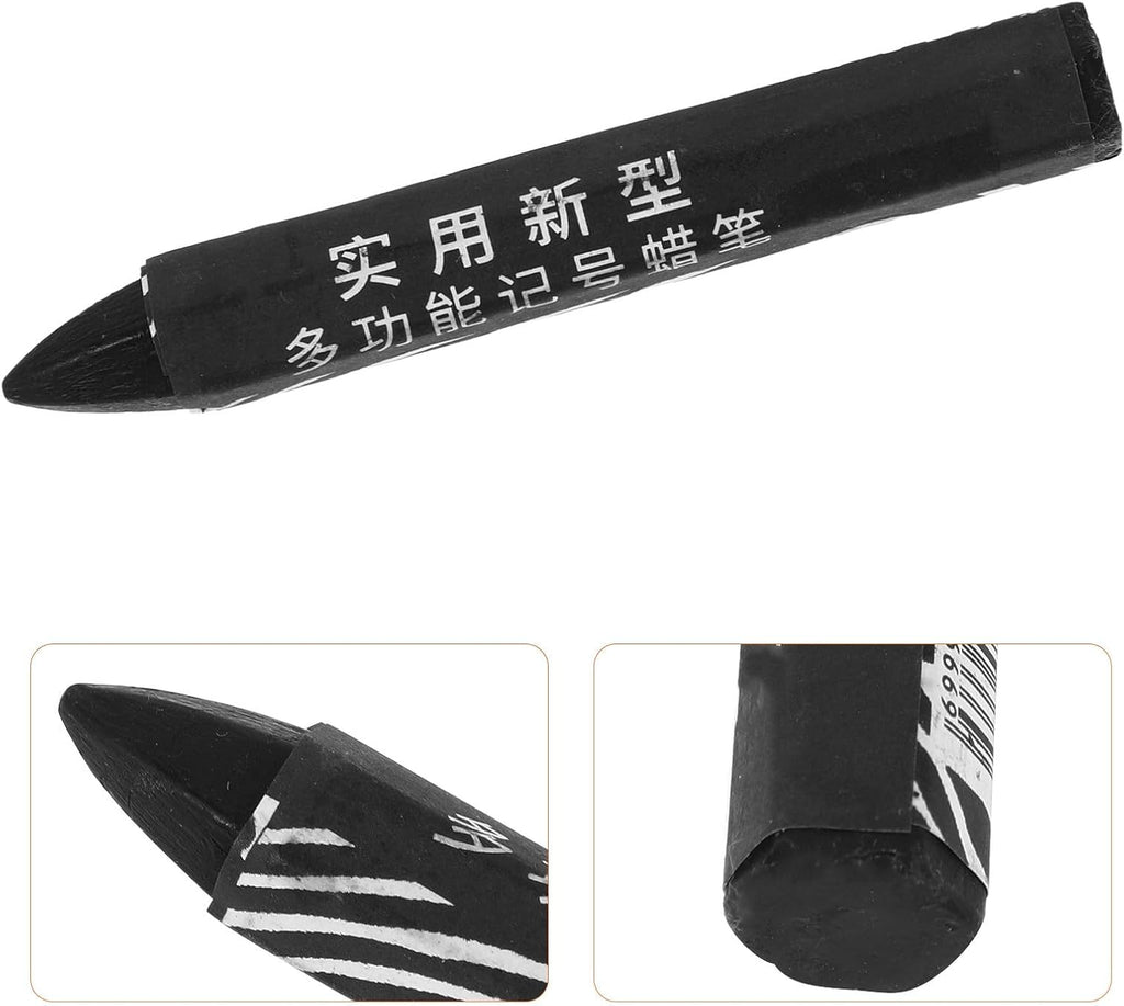 Hemoton 6pcs Black Wax Marker Pens for Car Tire Repair Marking Weather Resistant Tire Repair Marking Pens