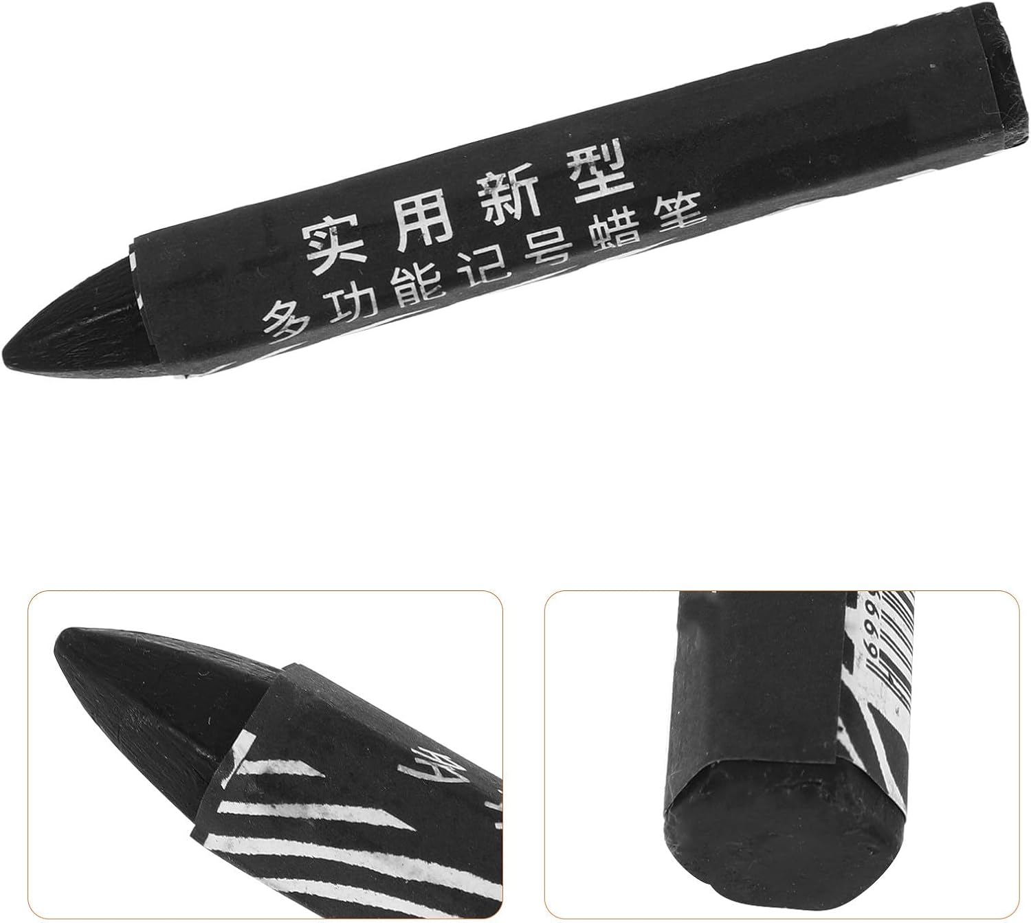 Hemoton 6pcs Black Wax Marker Pens for Car Tire Repair Marking Weather Resistant Tire Repair Marking Pens