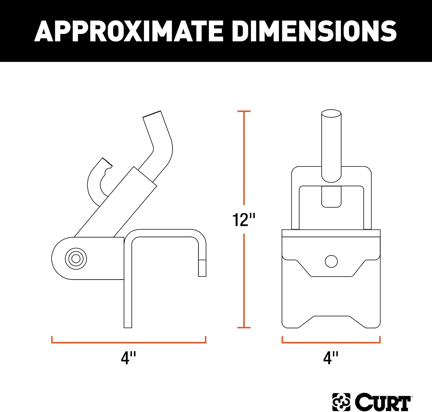 CURT 17008 Replacement Weight Distribution Hitch Hookup Bracket
