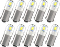 Serundo Auto BA9S Led Car Bulb BA9 1895 1891 53 57 Led Car Bulb, 2SMD 3030Chips 6000K White 47830 64111 3893 LED bulbs for Car Interior Dome Map License Plate Glove Box Light etc, Pack of 10pcs