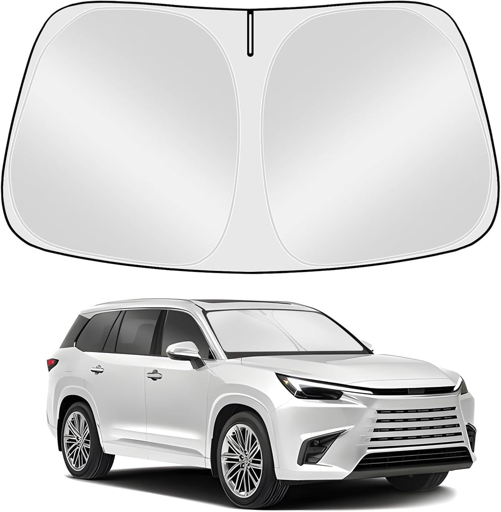Front Windshield Sun Shade Custom Fit for 2024-2026 Lex-us TX TX350/500h/550h+, Block UV Rays Foldable Sunshade Sun Visor Accessories