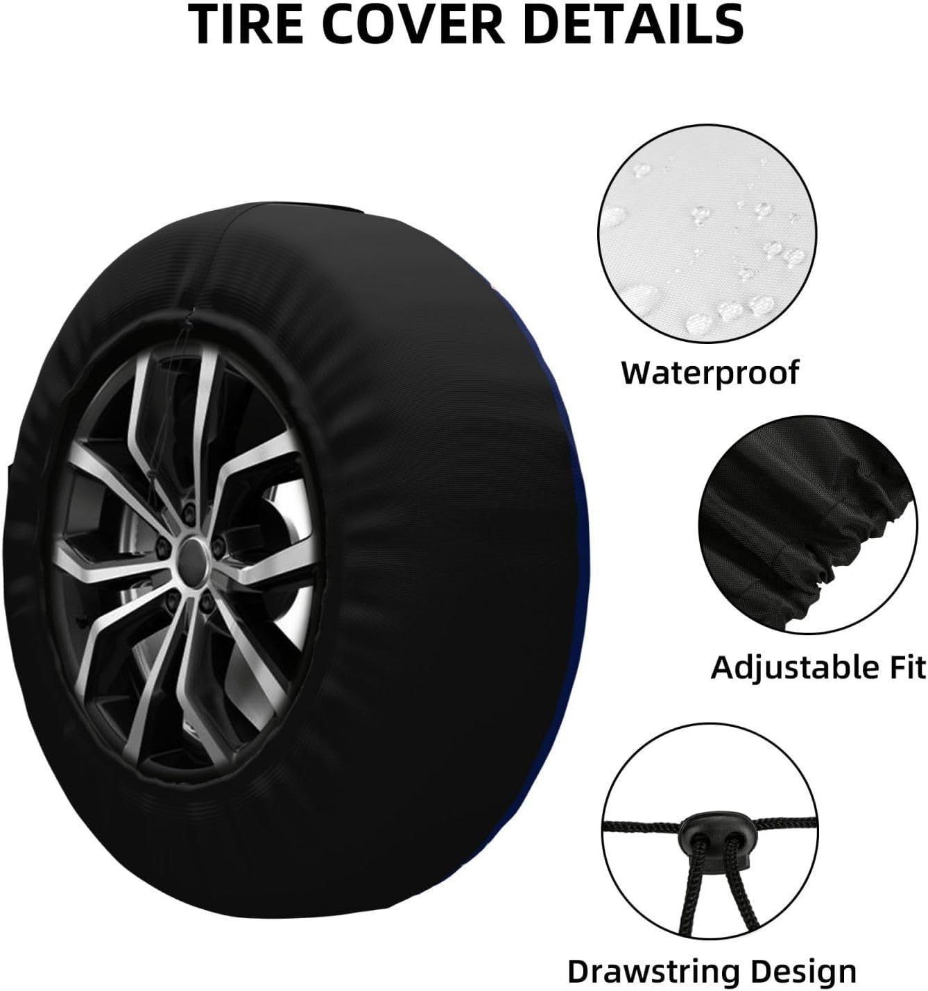 New Zealand Flag Print Universal Spare Tire Cover for RV, Jeep | Wheel Protector Fits Rv, Trailer, Jeep, Shield Tires From Sun, Dirt And Rain For Outdoor Storage