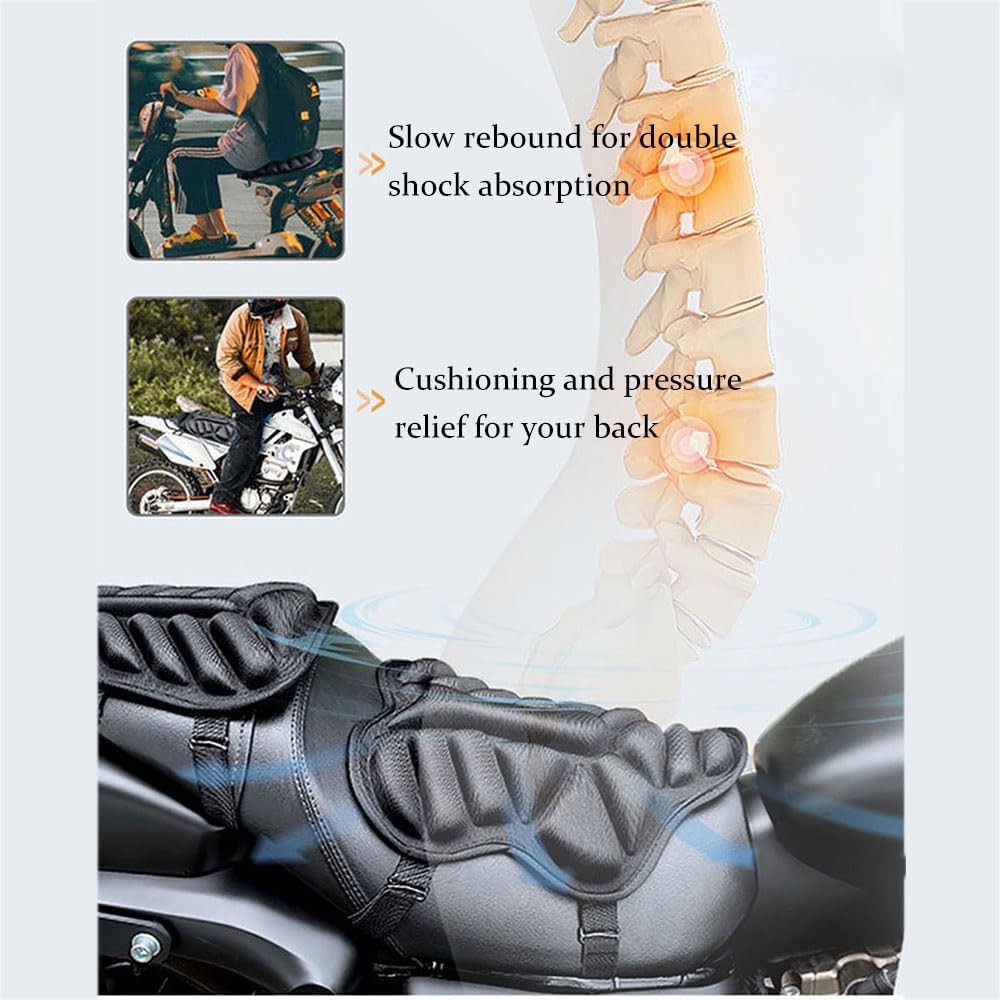 Motorcycle Seat Cushion for Aprilia Tuono 1000 2002 2003 2004 2005 2006 2007 2008 2009 2010 Breathable Motorbike Seat Pad Non-Slip Seats Cover for Long Rides Accessories