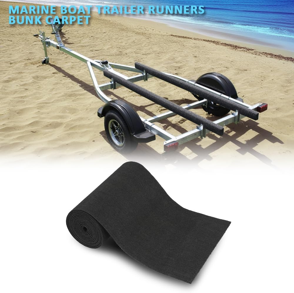 CHEDA Boat Trailer Bunk Carpet, Ribbed Marine Bunk Carpet Trailer Step Carpeting Fit for Boat Trailer Bunks Runner, Decks, Boat Docks