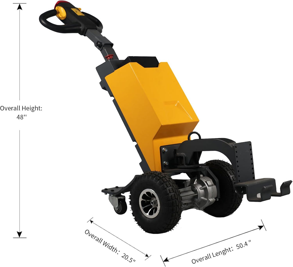 APOLLOLIFT Electric Tow Tractor, Electric Trailer Dolly Walkie Type Tractor 2200lbs Load Capacity, Lithium Powered Electric Tugger with Emergency Stop Switch