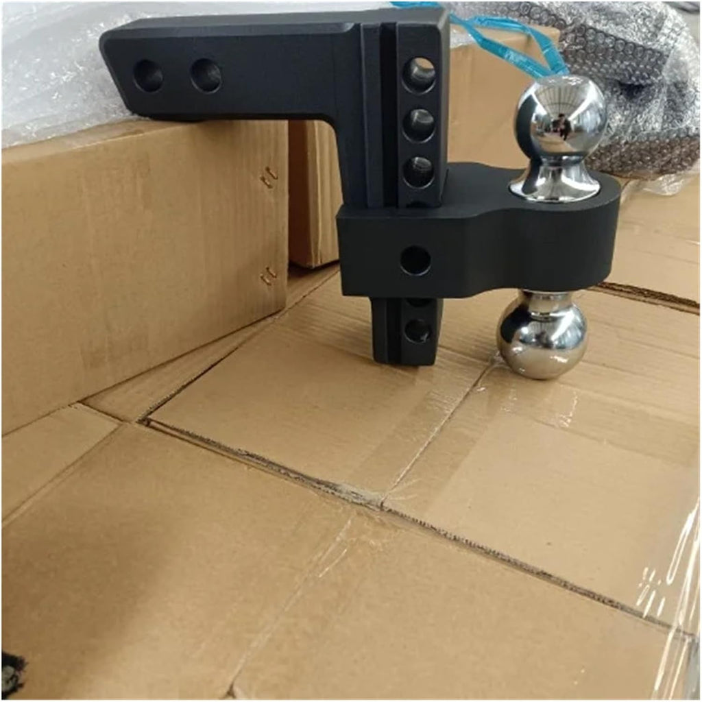 Adjustable Trailer Hitch Fits 2-Inch Receiver 6-Inch Drop/Rise Aluminum Drop Tow Hitch for Truck with Stainless Steel Lock High Towing Capacity