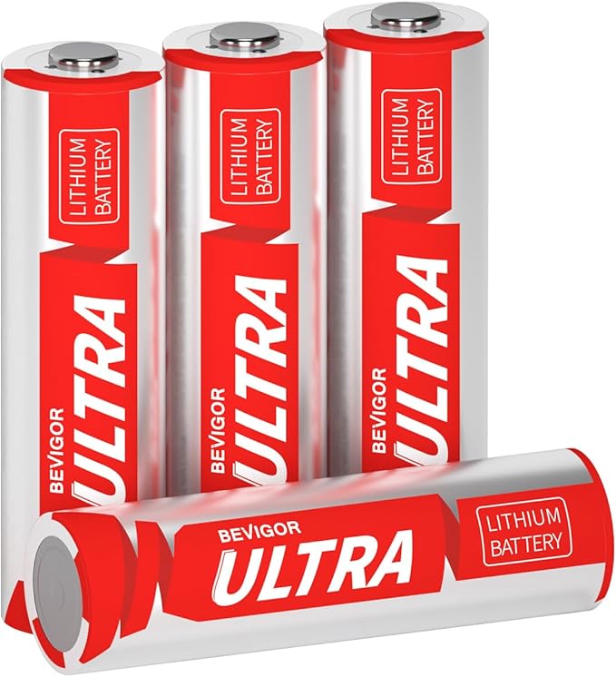 BEVIGOR Lithium Batteries AA, AA Batteries 4Pack, 3500mAh 1.5V AA Lithium by BEVIGOR
