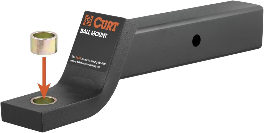 CURT 21200 Trailer Hitch Ball Hole Reducer Bushing, Reduces 1-1/4-Inch Diameter to 1-Inch Stem