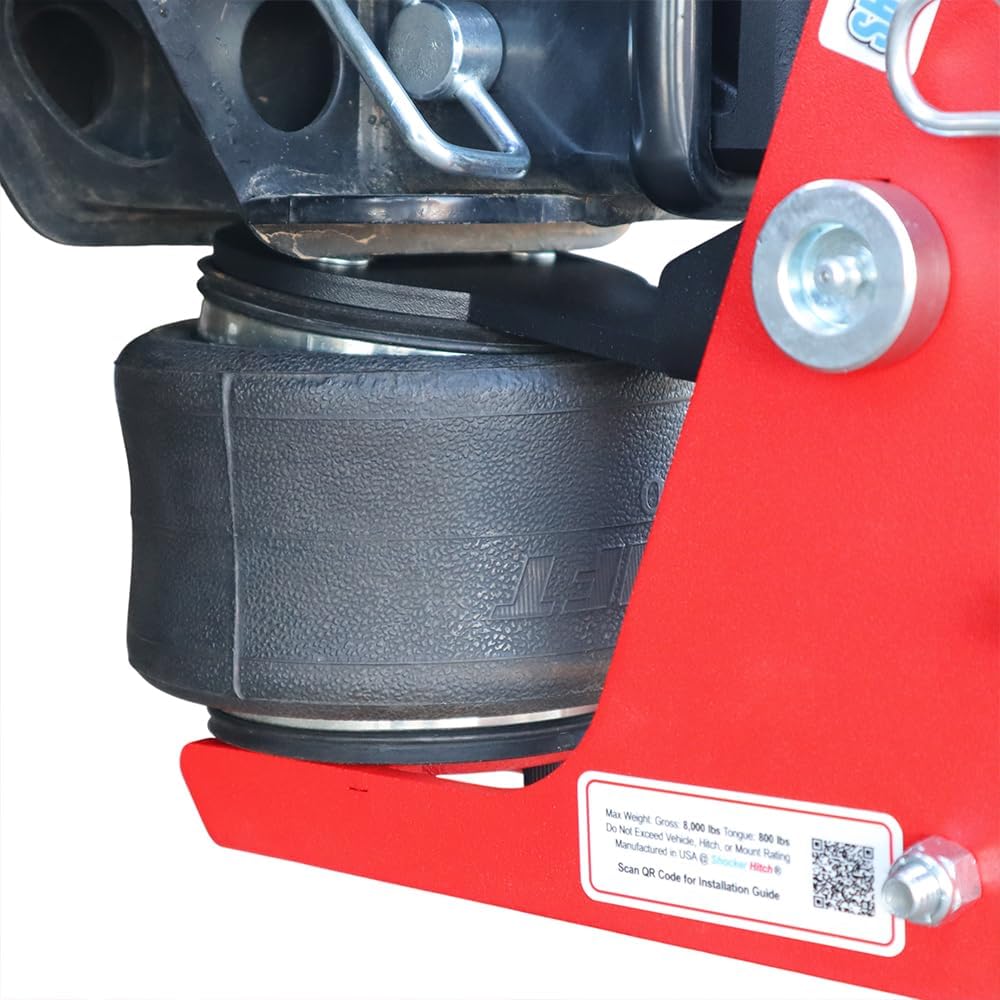 Shocker 8K Sport Air Receiver Hitch with Chrome Combo 2" & 2-5/16" Balls, Fits 2" Hitch - 8,000 lbs