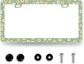 Cute Daisy Floral License Plate Frame Beautiful Flowers License Plate Holder by RNKATIH