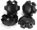 4 Pack 134 mm / 5.28 in Black Wheel Center Caps 6 Lug Kit for Ultra Motorsports, 48 mm / 1.89 in Height Hub Caps, Snap-in Replaces 89-9765 ABS-Plastic Rim Covers