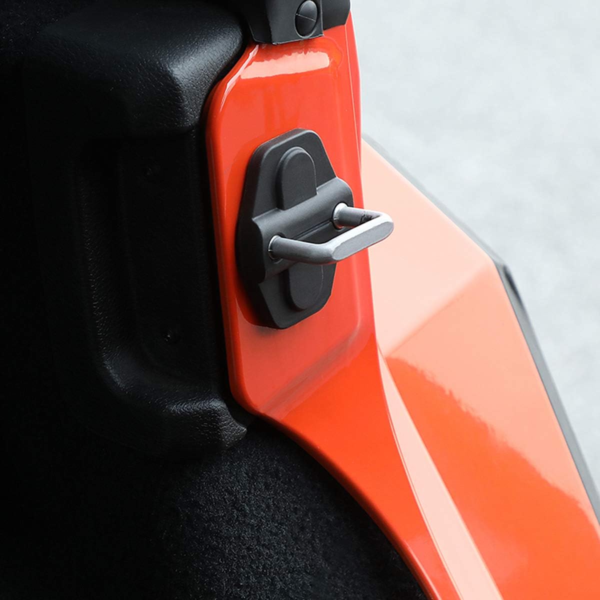 YOCTM Door Lock Decoration Cover for 2018-2026 Jeep Wrangler JL JLU 4XE Unlimited Sahara Sports Rubicon Gladiator JT Door Lock Cover Parts Accessories Black (2Door) (Pack of 4)