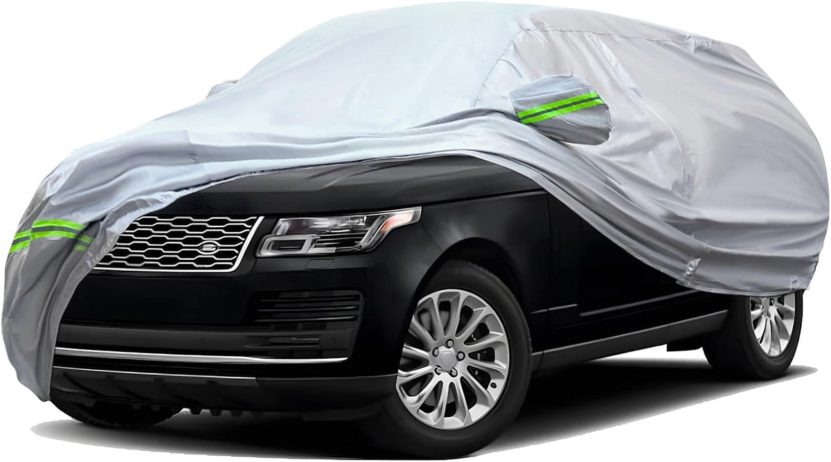 TUCAREST 6-Layers Premium Full Car Cover Hard Shell Zipper Design Waterproof