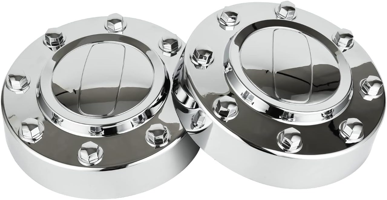 Replacement for Chrome Wheel Center Hub Cap Hubcap 2011-2018 Ram 3500 2Pcs Front + 2Pcs Rear 1-Ton Dually DRW Alloy Wheel