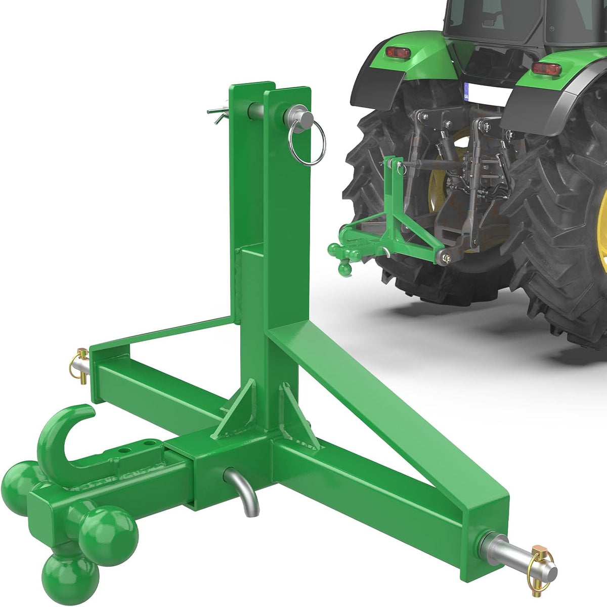 3 point trailer hitch with 2' receiver&ball hitch, main product view