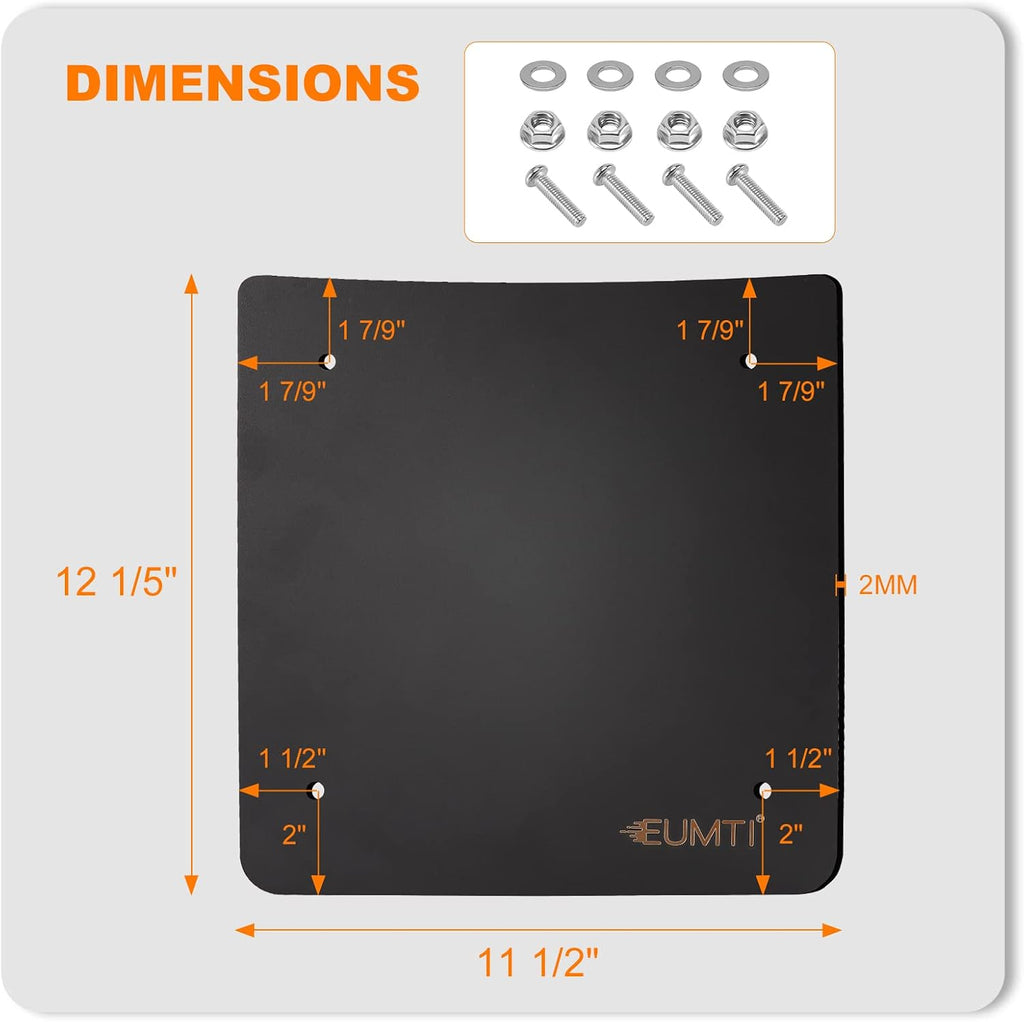Metal Base Plate, 2MM Thick Laser Cut Trunk Inner Mounting Base Reinforcement Plate Compatible with Harley Touring Rushmore Chopped King Razor Touring Pack 2014-2026