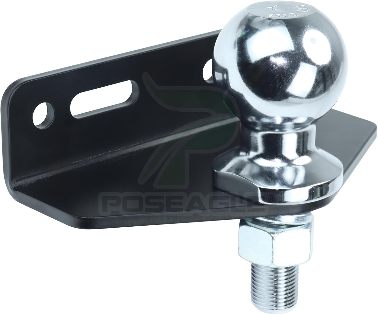 [Upgraded Universal Heavy Duty Zero Turn Mower Trailer Hitch | Include Chrome Trailer Hitch Ball, 3,500 lbs, 2 Inch Diameter, 3/4 x 2-Inch Shank and L Socket Wrench