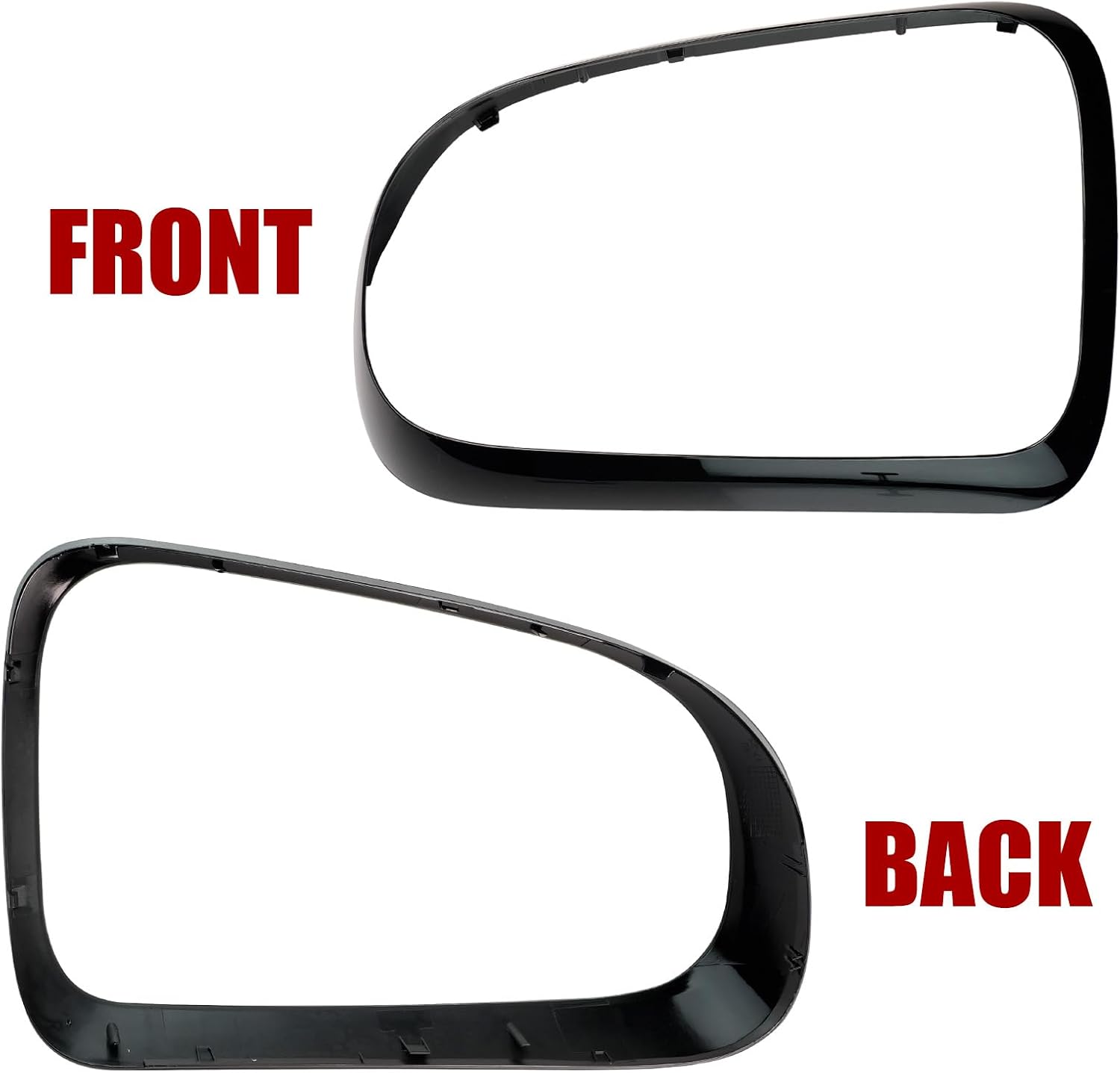 Rear Lamp Frame Bezel Guard 1 Pair Tail Lamp Frame Bezel Protector For Mini Cooper Countryman Estate F60 2017 2018 2019 2020 2021 2022 2023, Taillight Trim Rings 51712414989 (Glossy Black)