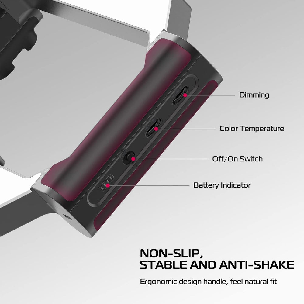 ULANZI Smartphone Video Rig with Light, U-Rig Light Cell Phone Handheld Stabi...