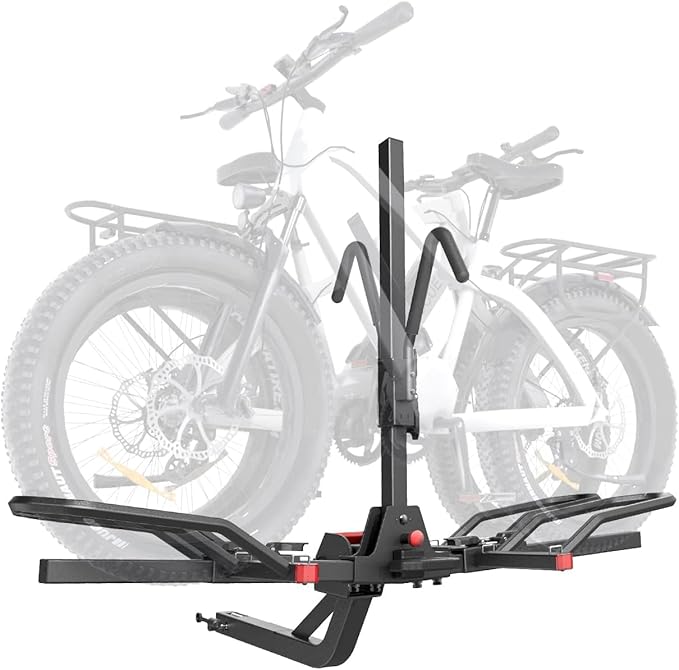KYX 220 lb Hitch Mounted E-Bike Rack, 2-Bike Rack Hitch Mount Platform Style - Image 5