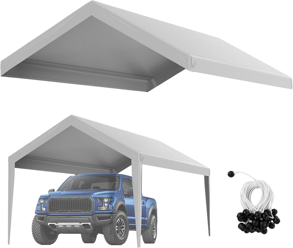 vevor carport replacement canopy cover 10 x 20, main product view