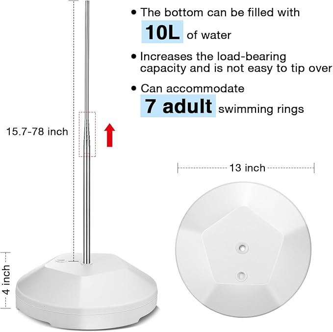 Pool Float Storage Rack 13 x 78 Inch Pool Float Holder Stainless Steel - Image 2