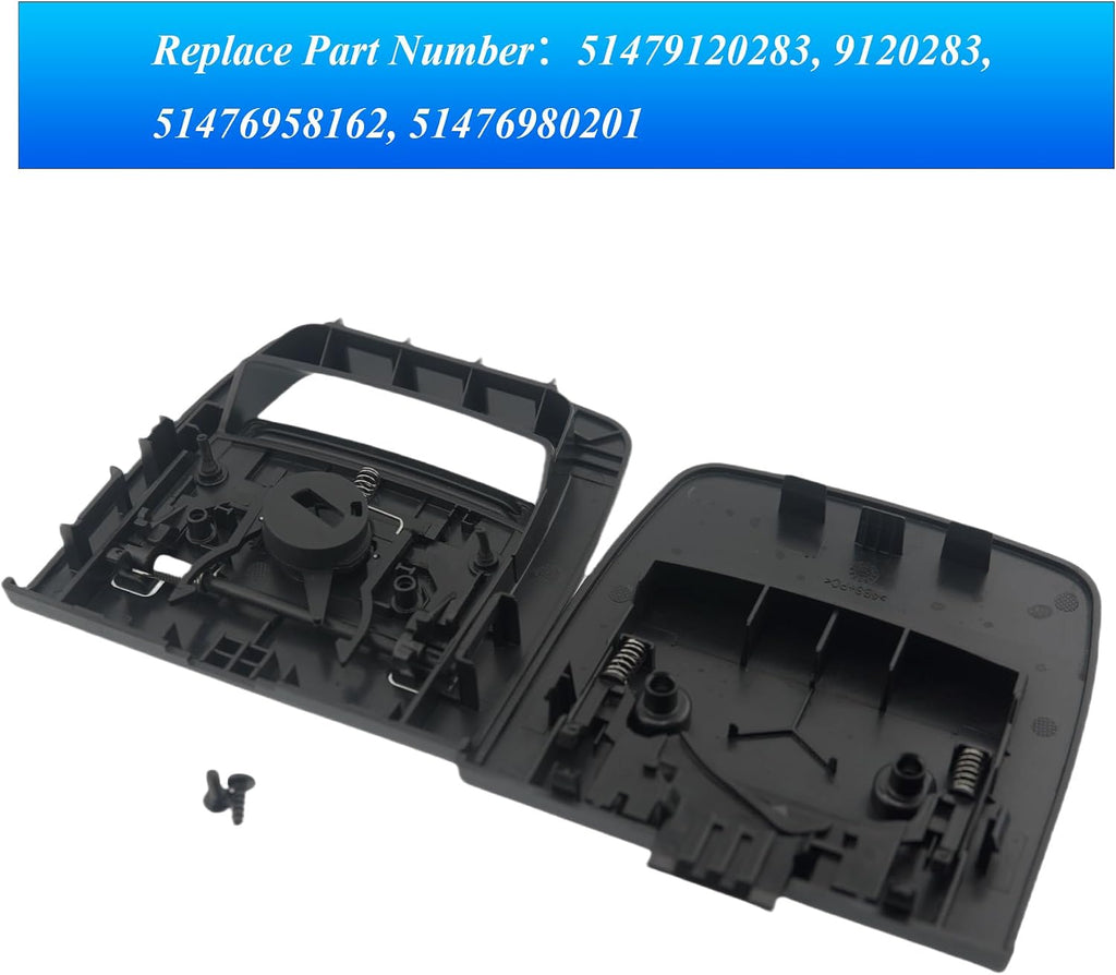 Rear Trunk Floor Mat Carpet Handle 51479120283 for BMW X5 E70 2007-2013, for BMW X6 E71 2008-2014 Replaces# 9120283, 51476958162, 51476980201 (51479120283-Black with Holes)