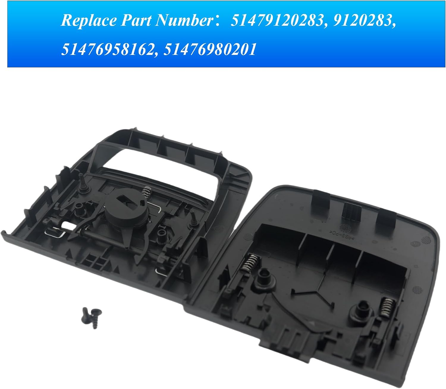 Rear Trunk Floor Mat Carpet Handle 51479120283 for BMW X5 E70 2007-2013, for BMW X6 E71 2008-2014 Replaces# 9120283, 51476958162, 51476980201 (51479120283-Black with Holes)