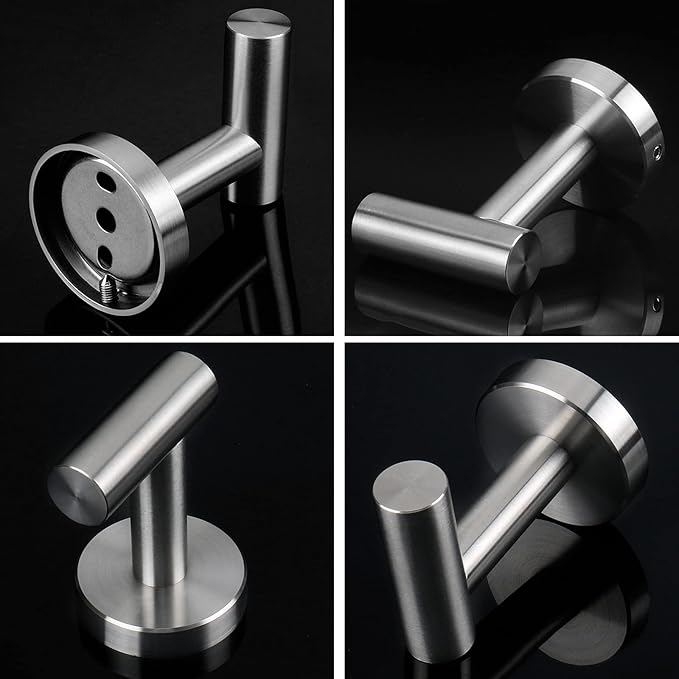 NearMoon Bath Towel Hooks- SUS 304 Stainless Steel Robe Hook Holder, Heavy Duty - Image 6