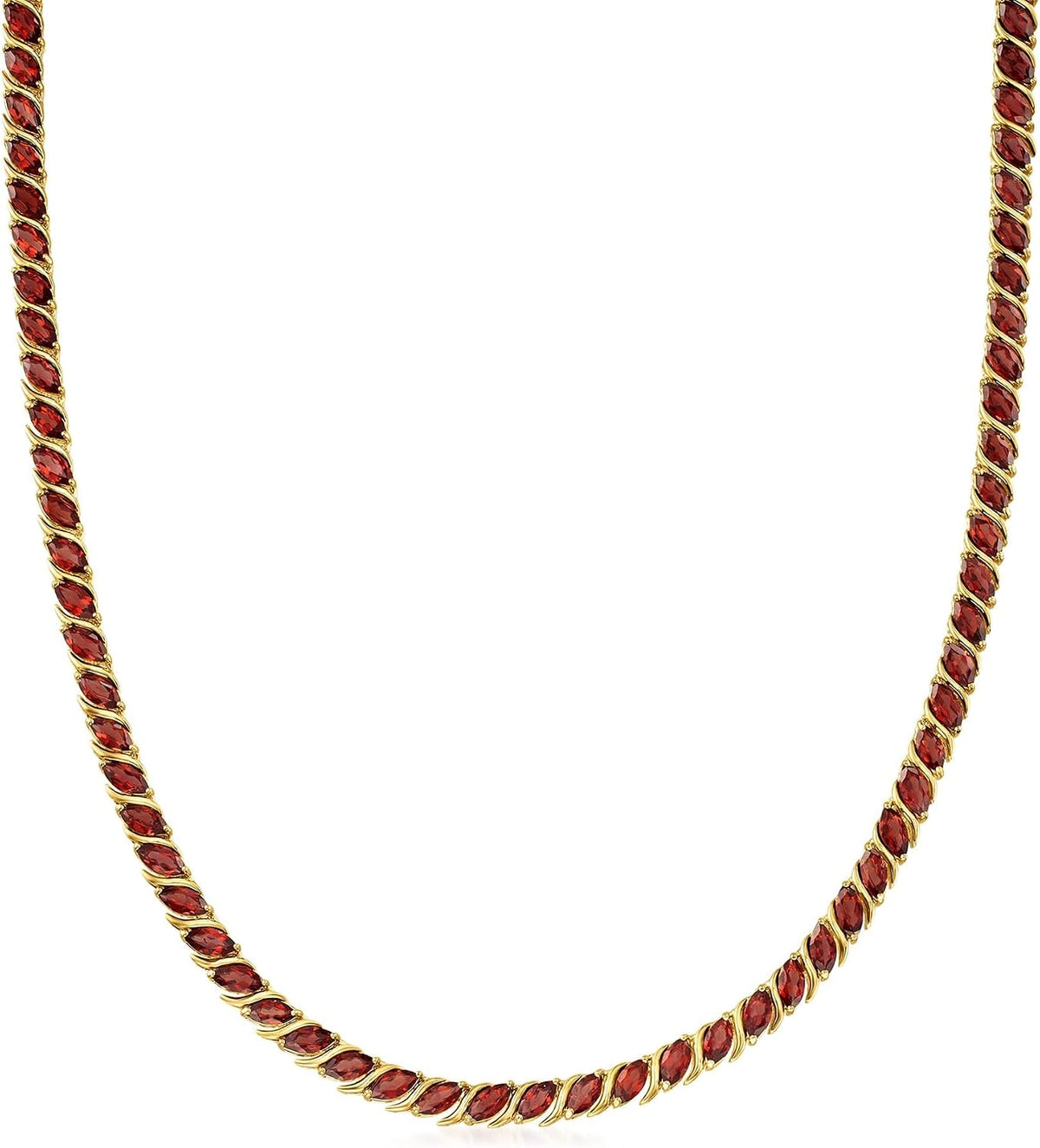 ross-simons 20.00 ct. t.w. garnet tennis necklace in, main product view