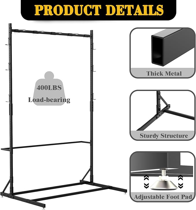 Freestanding Bike Storage Rack for 5 Bikes, Bike Racks for Home and Garage - Image 5