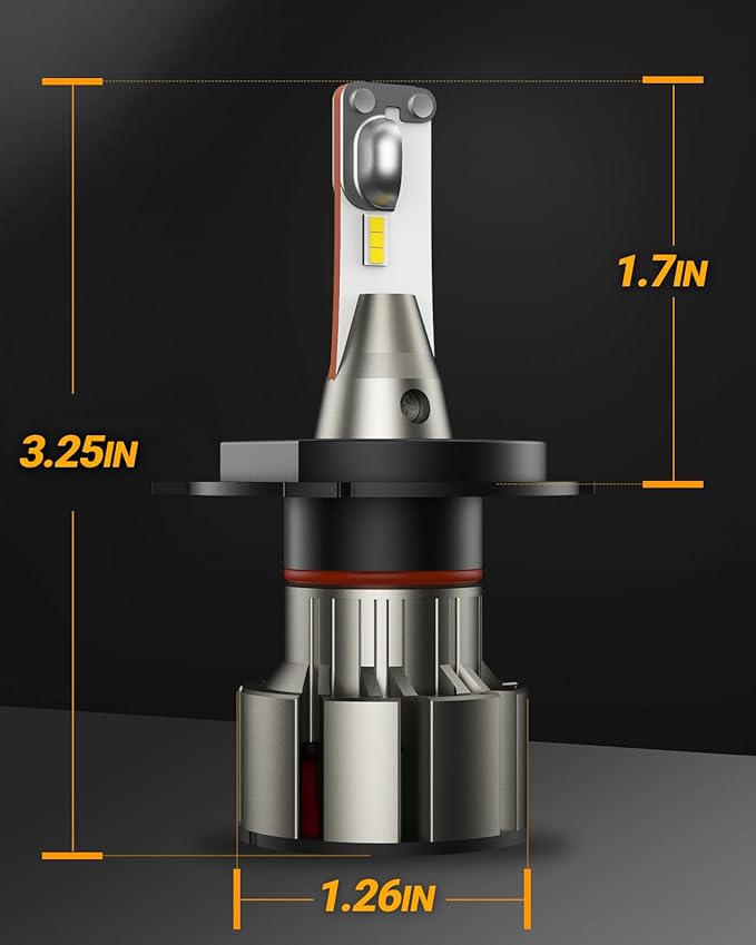 SEALIGHT H4/9003/HB2 Driving Light Bulbs, 36000LM Super Bright 9003 Dual Beam - Image 8
