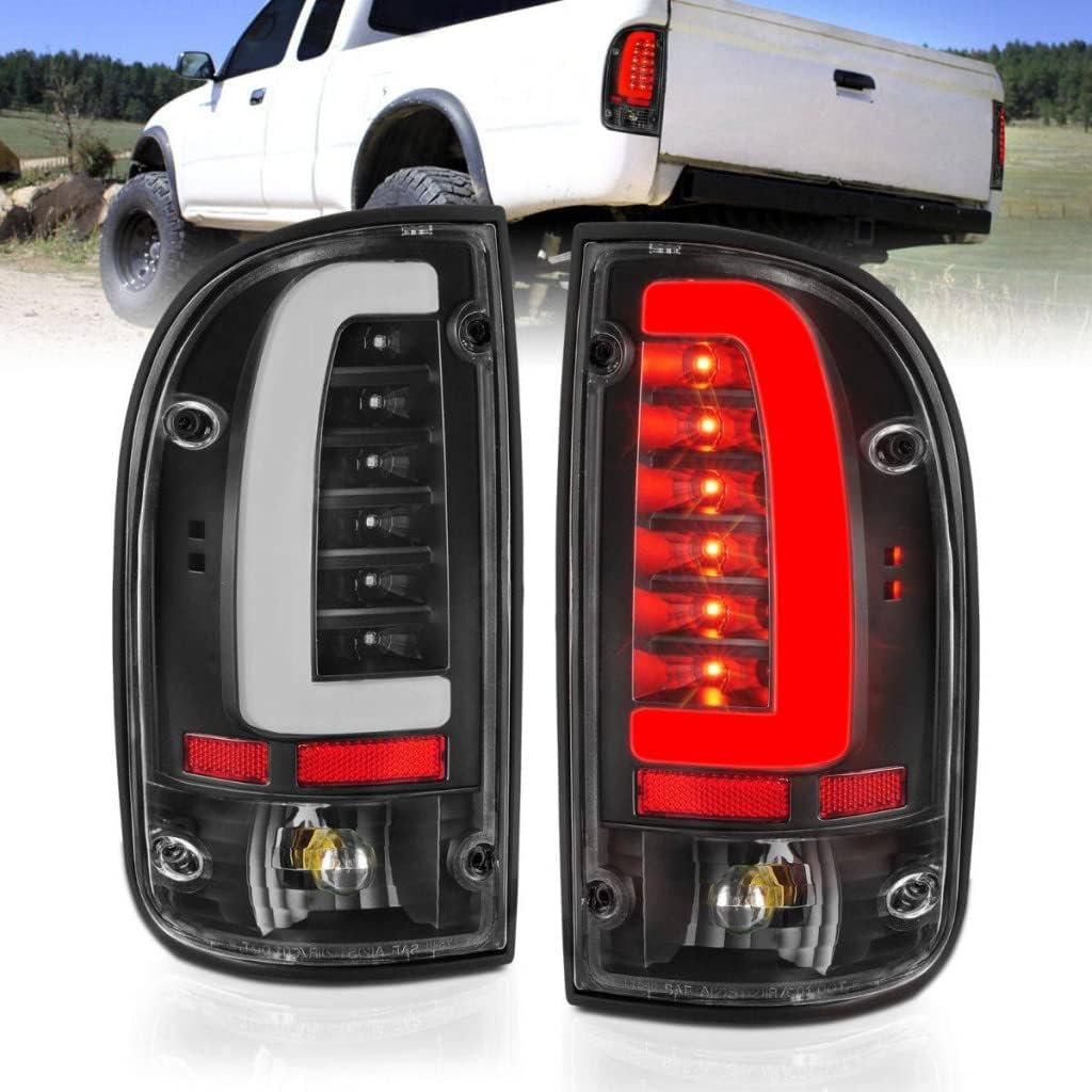 ANZO For Toyota Tacoma 1995-2004 Tail Lights LED Black Housing Clear Len Pair | 311353