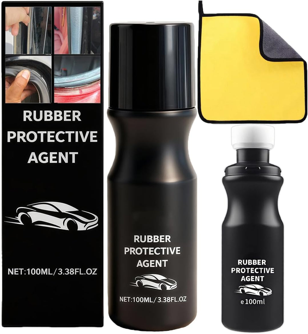 XIRUJNFD Car Rubber Seal Protectant, Rubber Seal Conditioner, Rejuvenates Color & Flexibility of Old & Dry Seals, for Car Door Seals, Windows, Hoods, Trunks (1 Set)