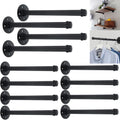 jmiatry 12pcs industrial pipe shelf brackets 12 inch, main product view