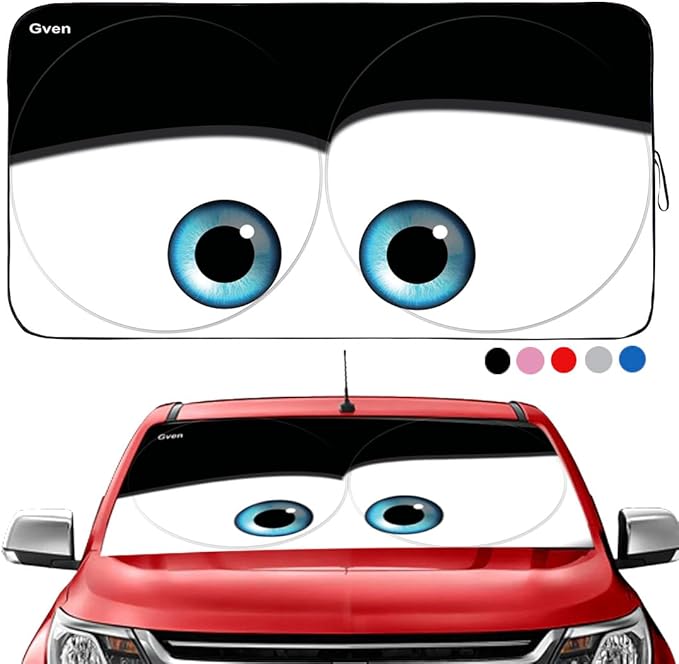Gven- The Original Patented Car Eyes Windshield Sun Shade 2025 Windshield Cover by Gven