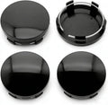 4 PCS Car Wheel Center Hub Cover, ABS Snap-in Wheel Center Protective Cover, 60 MM Outer 56 MM Inner Diameter Rim Hub Caps, Universal for Most Cars (Black)